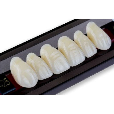 2-layer resin teeth - 1 Box (3 complete mouths - 12 rows) - Art. ACRYLIC TEETH