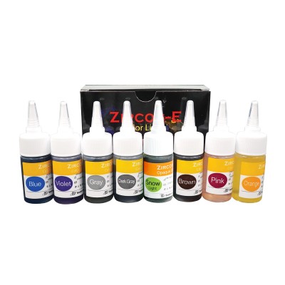 Kit 8 Colors 20ml - ZIRCOS-E® Aqua Coloring Liquids - INFILTRATION COLORS