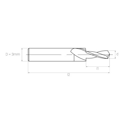 Pindex drill bit for drilling (shank Ø 3mm) - PINDEX CUTTERS