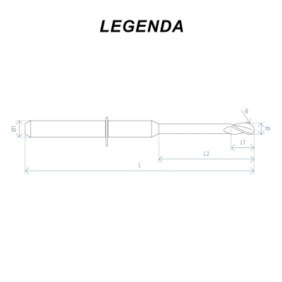 VHF Milling Cutter Ø1 Zirconium CAD/CAM Nano-Dia - CAD/CAM MILLING CUTTERS MADE IN ITALY