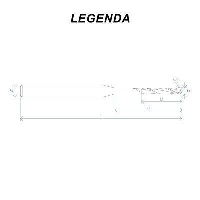 REDON Milling Cutter Ø1 Zirconium, PMMA CAD/CAM Nano-Dia - CAD/CAM MILLING CUTTERS MADE IN ITALY
