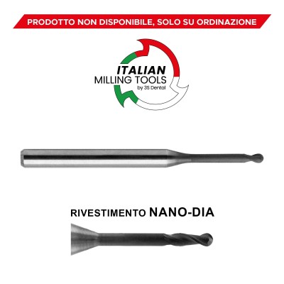 ROLAND Ø1 Composite CAD/CAM Nano-Dia Milling Cutter - CAD/CAM MILLING CUTTERS MADE IN ITALY