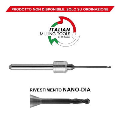 AMANN-GIRRBACH Milling Cutter Ø2,5 Zirconium CAD/CAM Nano-Dia - CAD/CAM MILLING CUTTERS MADE IN ITALY