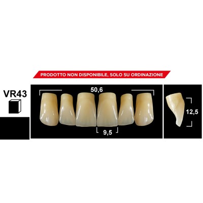 Gebdi Tribos 501 Upper Anterior - 3-layer pmma teeth