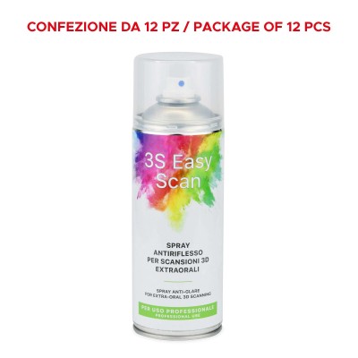 3s Easy Scan 400ml - 12pcs - ANTI-GLARE SPRAY FOR EXTRAORAL 3D SCANS