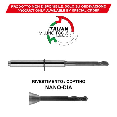 VHF Fresa Ø1,2 Zirconio CAD/CAM Nano-Dia - FRESE CAD/CAM MADE IN ITALY