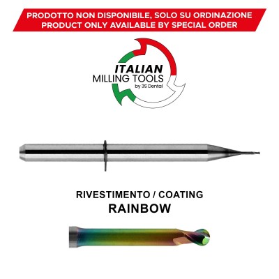 VHF Fresa Ø1,2 Universali CAD/CAM Rainbow - FRESE CAD/CAM MADE IN ITALY