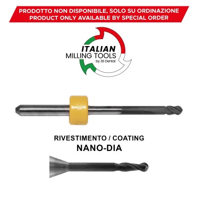 SIRONA Milling cutter Ø2,5 Zirconium CAD/CAM Nano-Dia  - CAD/CAM MILLING CUTTERS MADE IN ITALY