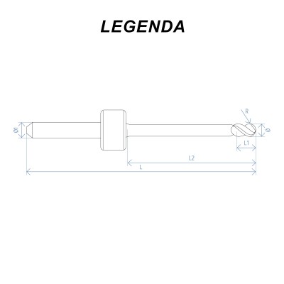 SIRONA Fresa Ø0,5 PMMA CAD/CAM - FRESE CAD/CAM MADE IN ITALY
