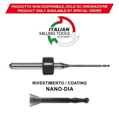 IMES ICORE Fresa Ø2,5 Zirconio, Comp, Sint CAD/CAM Nano-Dia - FRESE CAD/CAM MADE IN ITALY