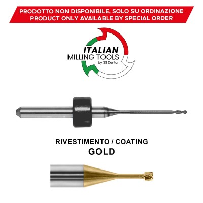 IMES ICORE Milling cutter  Ø1,5 PMMA CAD/CAM Gold- CAD/CAM MILLING CUTTERS MADE IN ITALY