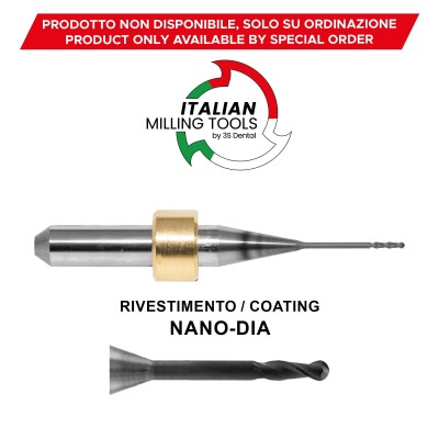 IMES ICORE Fresa Ø2,5 Zirconio, Comp, Sint CAD/CAM Nano-Dia - FRESE CAD/CAM MADE IN ITALY
