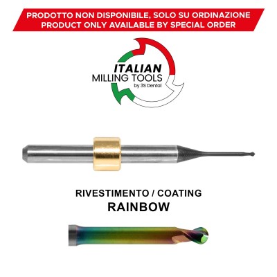 DYAMACH Fresa Ø1,5 Composito, Zirconio,PMMA, Cera CAD/CAM Rainbow - FRESE CAD/CAM MADE IN ITALY