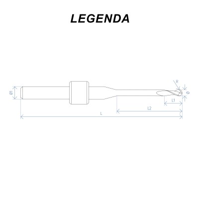 DYAMACH Fresa Ø2,0 Zirconio CAD/CAM Nano-Dia - FRESE CAD/CAM MADE IN ITALY